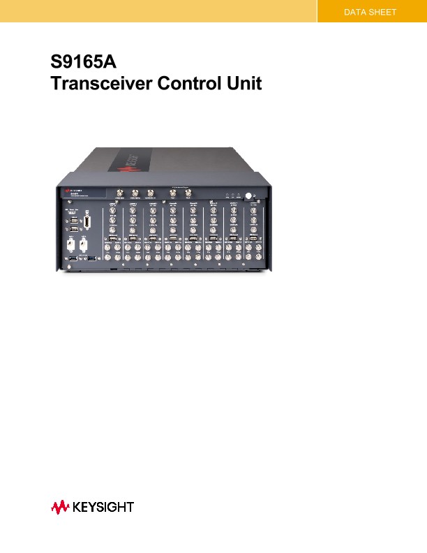 S9165A Transceiver Control Unit PDF Asset Page Keysight
